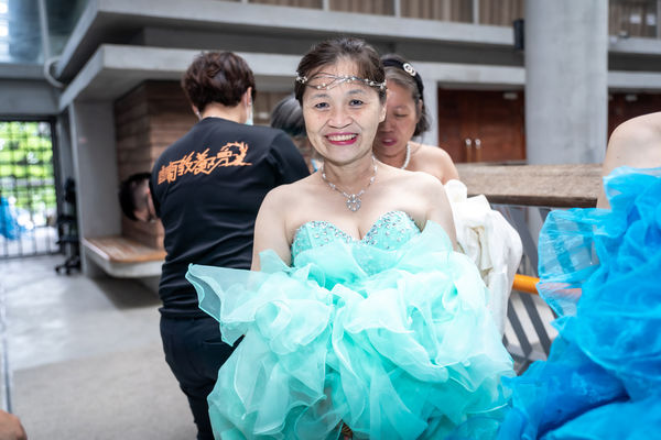 A resident smiled at the camera