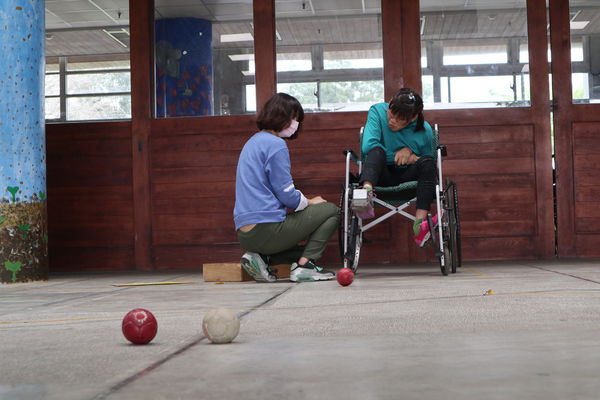 Shouran loves playing BOCCIA competition